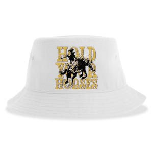 Hold Your Horse Horsing Cowboy Cowgirl Western Sustainable Bucket Hat