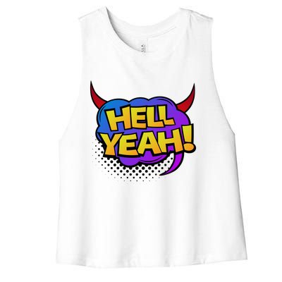 Hell Yeah Women's Racerback Cropped Tank