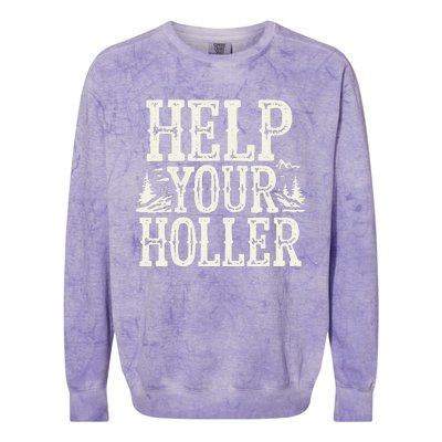 Help Your Holler – Support Appalachia Neighbors Colorblast Crewneck Sweatshirt