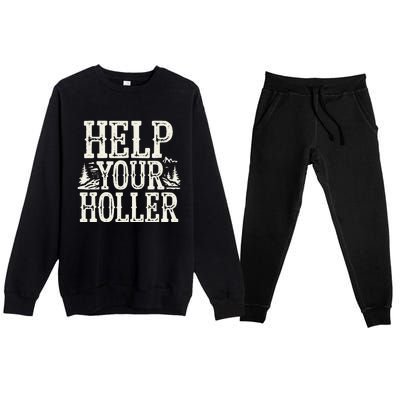 Help Your Holler – Support Appalachia Neighbors Premium Crewneck Sweatsuit Set