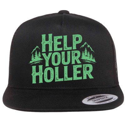 Help Your Holler – Support Appalachia Neighbors Flat Bill Trucker Hat