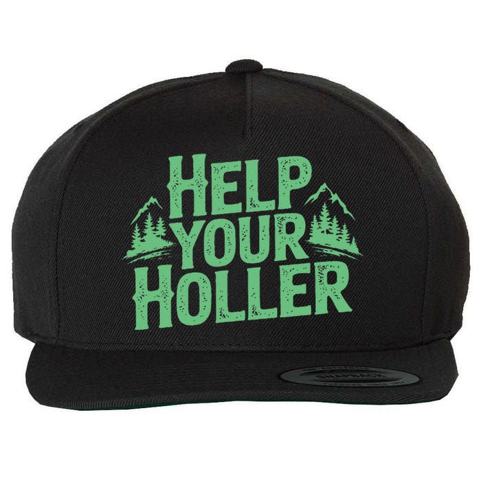 Help Your Holler – Support Appalachia Neighbors Wool Snapback Cap