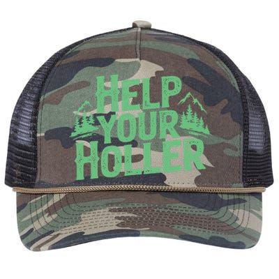 Help Your Holler – Support Appalachia Neighbors Retro Rope Trucker Hat Cap