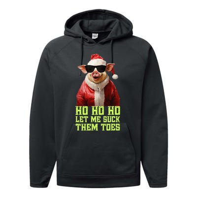 Hell Yeah I Suck Toes Weird Festive Embarrassing Christmas Performance Fleece Hoodie