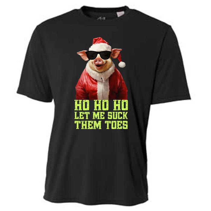 Hell Yeah I Suck Toes Weird Festive Embarrassing Christmas Cooling Performance Crew T-Shirt