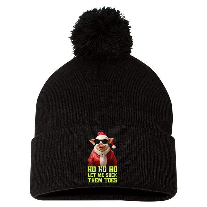 Hell Yeah I Suck Toes Weird Festive Embarrassing Christmas Pom Pom 12in Knit Beanie