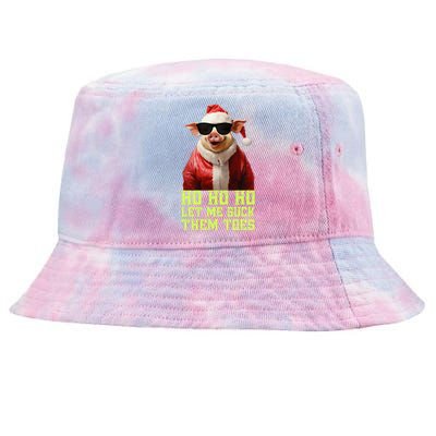 Hell Yeah I Suck Toes Weird Festive Embarrassing Christmas Tie-Dyed Bucket Hat