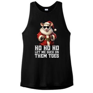 Hell Yeah I Suck Toes Possum Santa Embarrassing Christmas Ladies PosiCharge Tri-Blend Wicking Tank