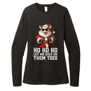 Hell Yeah I Suck Toes Possum Santa Embarrassing Christmas Womens CVC Long Sleeve Shirt