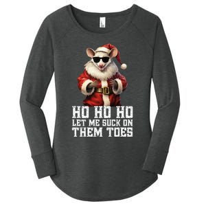 Hell Yeah I Suck Toes Possum Santa Embarrassing Christmas Women's Perfect Tri Tunic Long Sleeve Shirt