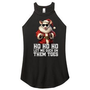 Hell Yeah I Suck Toes Possum Santa Embarrassing Christmas Women's Perfect Tri Rocker Tank