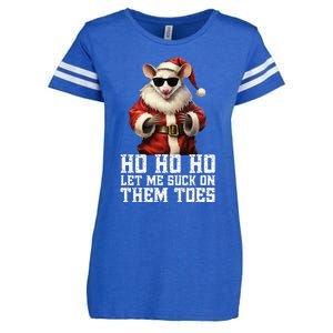 Hell Yeah I Suck Toes Possum Santa Embarrassing Christmas Enza Ladies Jersey Football T-Shirt