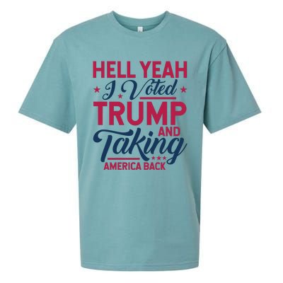 Hell Yeah I Voted Trump And Taking America Back Sueded Cloud Jersey T-Shirt