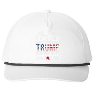 Hell Yeah! I Voted Trump Snapback Five-Panel Rope Hat