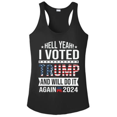 Hell Yeah! I Voted Trump Ladies PosiCharge Competitor Racerback Tank