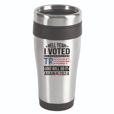 Hell Yeah! I Voted Trump 16oz Travel Tumbler