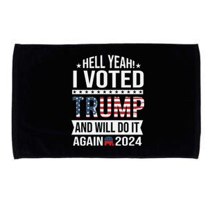 Hell Yeah! I Voted Trump Microfiber Hand Towel