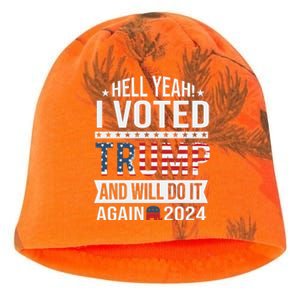 Hell Yeah! I Voted Trump Kati - Camo Knit Beanie