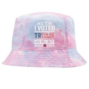 Hell Yeah! I Voted Trump Tie-Dyed Bucket Hat