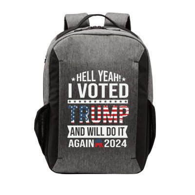 Hell Yeah! I Voted Trump Vector Backpack