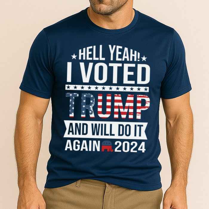 Hell Yeah! I Voted Trump Cooling Performance Crew T-Shirt