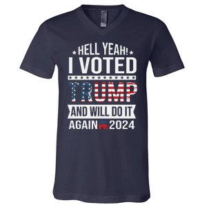 Hell Yeah! I Voted Trump V-Neck T-Shirt