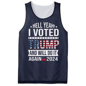 Hell Yeah! I Voted Trump Mesh Reversible Basketball Jersey Tank