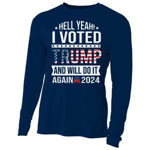 Hell Yeah! I Voted Trump Cooling Performance Long Sleeve Crew