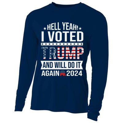 Hell Yeah! I Voted Trump Cooling Performance Long Sleeve Crew