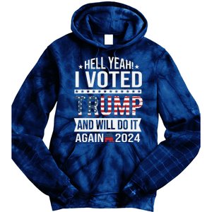 Hell Yeah! I Voted Trump Tie Dye Hoodie