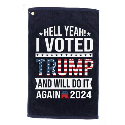 Hell Yeah! I Voted Trump Golf Towel
