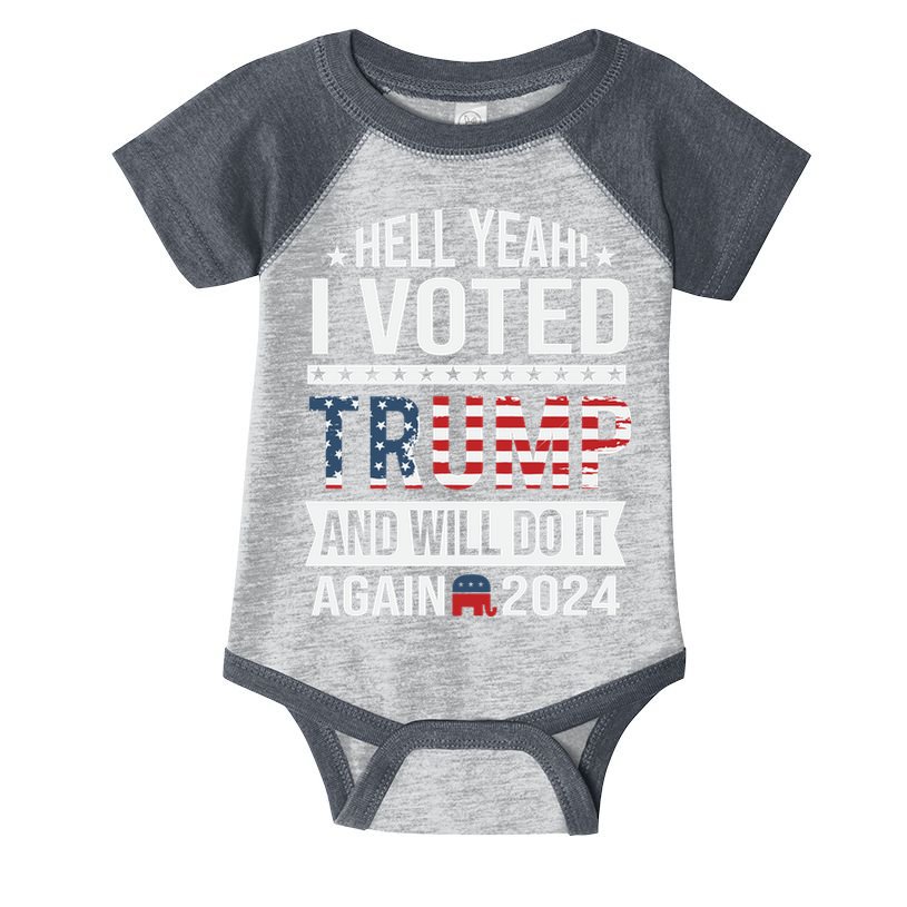 Hell Yeah! I Voted Trump Infant Baby Jersey Bodysuit