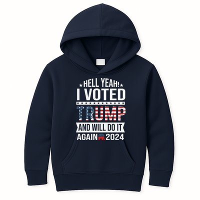 Hell Yeah! I Voted Trump Kids Hoodie