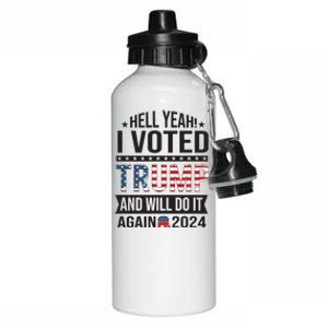 Hell Yeah! I Voted Trump Aluminum Water Bottle