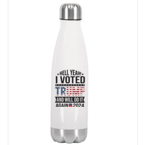 Hell Yeah! I Voted Trump Stainless Steel Insulated Water Bottle