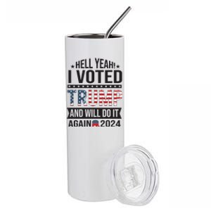 Hell Yeah! I Voted Trump Stainless Steel Tumbler