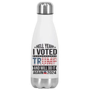 Hell Yeah! I Voted Trump Stainless Steel Insulated Water Bottle