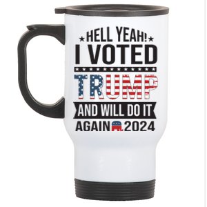 Hell Yeah! I Voted Trump Stainless Steel Travel Mug