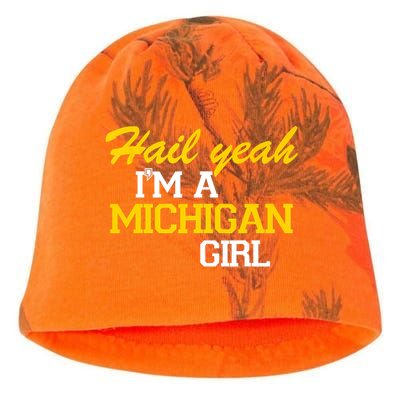 Hail Yeah I'm A Michigan Girl Kati - Camo Knit Beanie