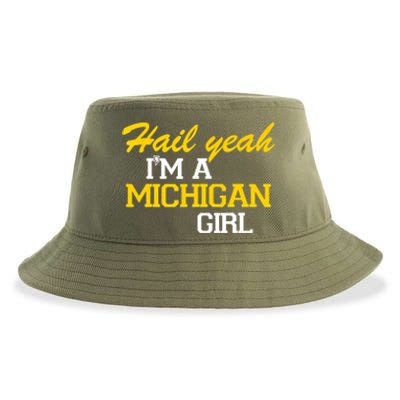 Hail Yeah I'm A Michigan Girl Sustainable Bucket Hat