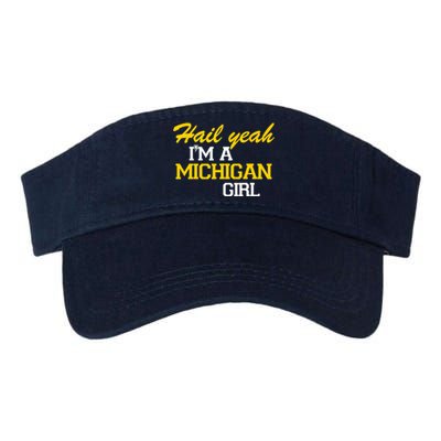 Hail Yeah I'm A Michigan Girl Valucap Bio-Washed Visor