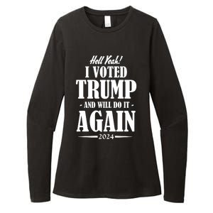 Hell Yeah I Voted Trump 2024 Womens CVC Long Sleeve Shirt