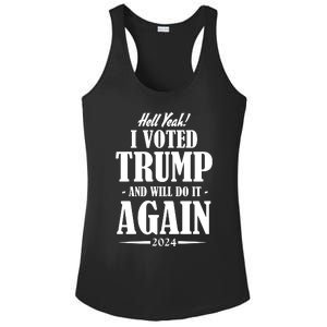 Hell Yeah I Voted Trump 2024 Ladies PosiCharge Competitor Racerback Tank