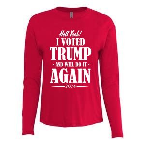 Hell Yeah I Voted Trump 2024 Womens Cotton Relaxed Long Sleeve T-Shirt