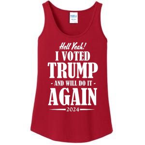 Hell Yeah I Voted Trump 2024 Ladies Essential Tank