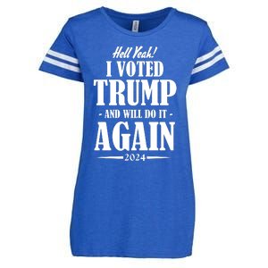 Hell Yeah I Voted Trump 2024 Enza Ladies Jersey Football T-Shirt