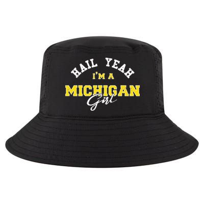 HAIL YEAH I'M A MICHIGAN GIRL Proud to be from Michigan USA Cool Comfort Performance Bucket Hat
