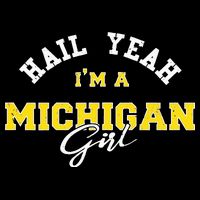 HAIL YEAH I'M A MICHIGAN GIRL Proud to be from Michigan USA Sustainable Knit Beanie