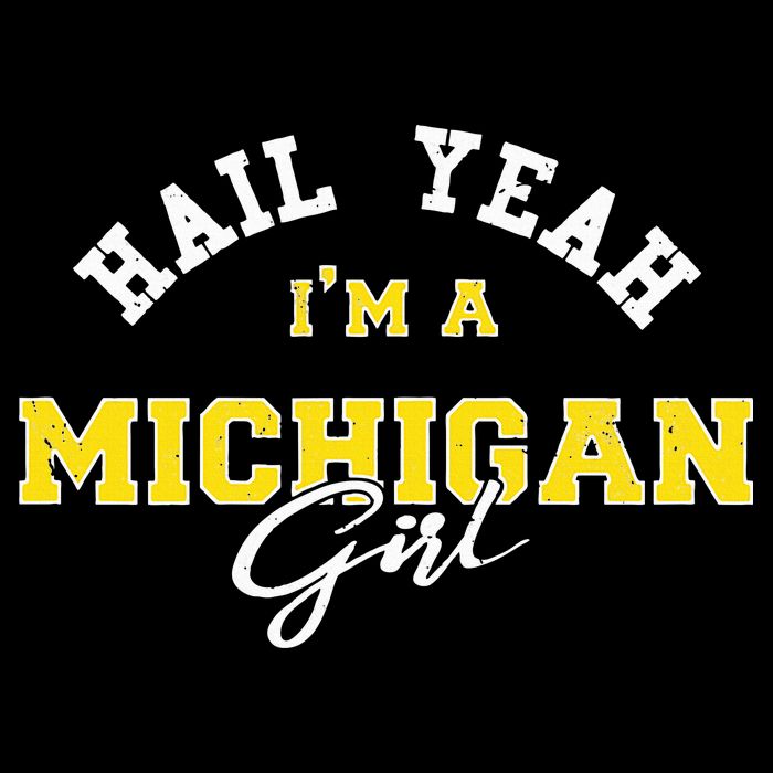 HAIL YEAH I'M A MICHIGAN GIRL Proud to be from Michigan USA Sustainable Knit Beanie