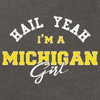 HAIL YEAH I'M A MICHIGAN GIRL Proud to be from Michigan USA Cotton Canvas Backpack
